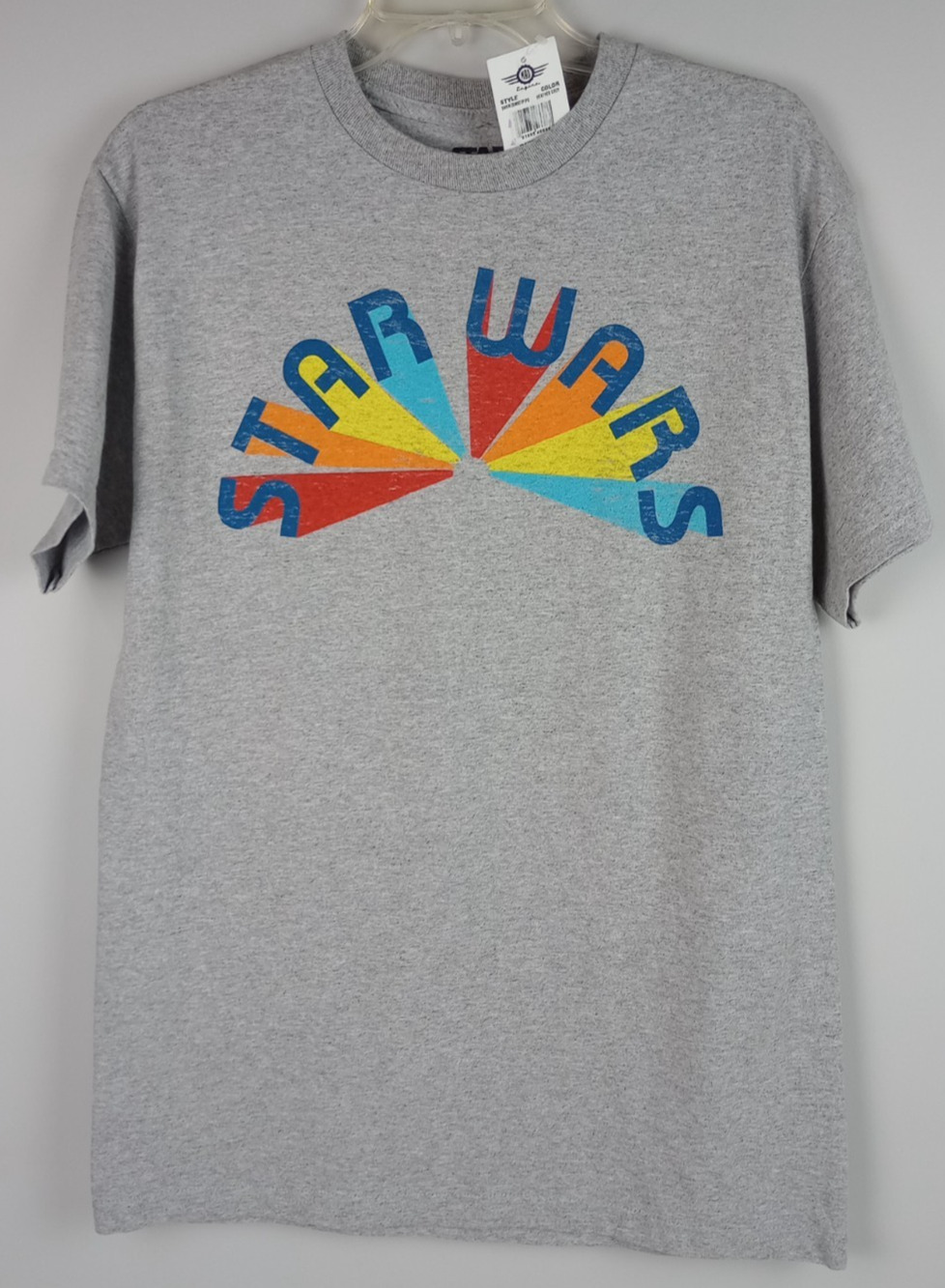 NWT Star Wars Mad Engine Junior M Star Wars Colorful Rainbow Logo Graphic Tshirt